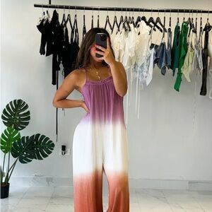 Gradient Purple and Brown Jumpsuit
